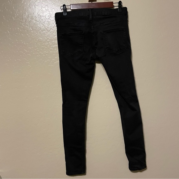 Topman - Mens Super Spray On Skinny Fit Stretch Jeans - Black, 30/30 - Picture 7 of 7